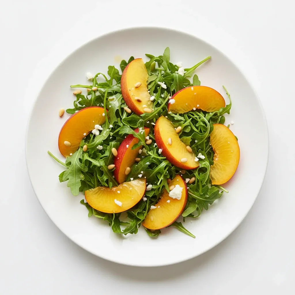 Ensalada de rúcula con nectarinas