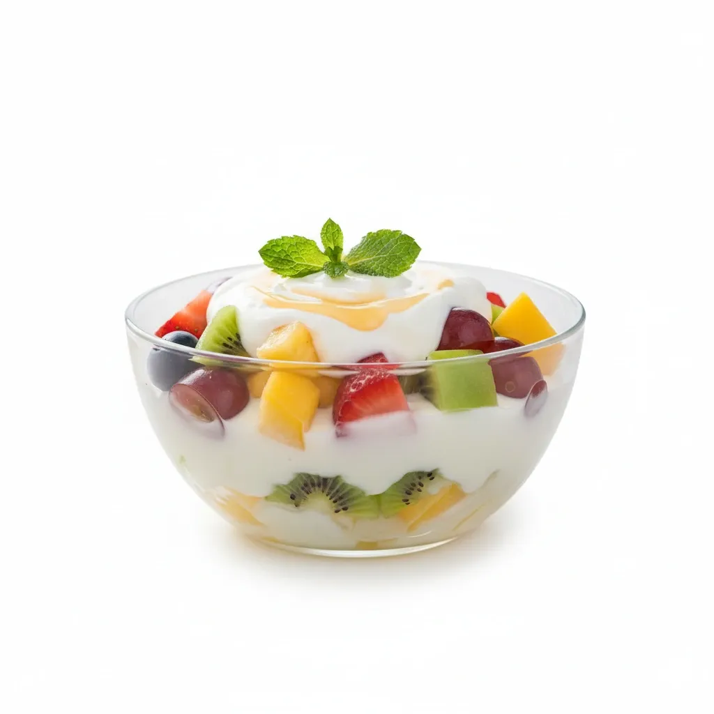 Macedonia de frutas con yogur