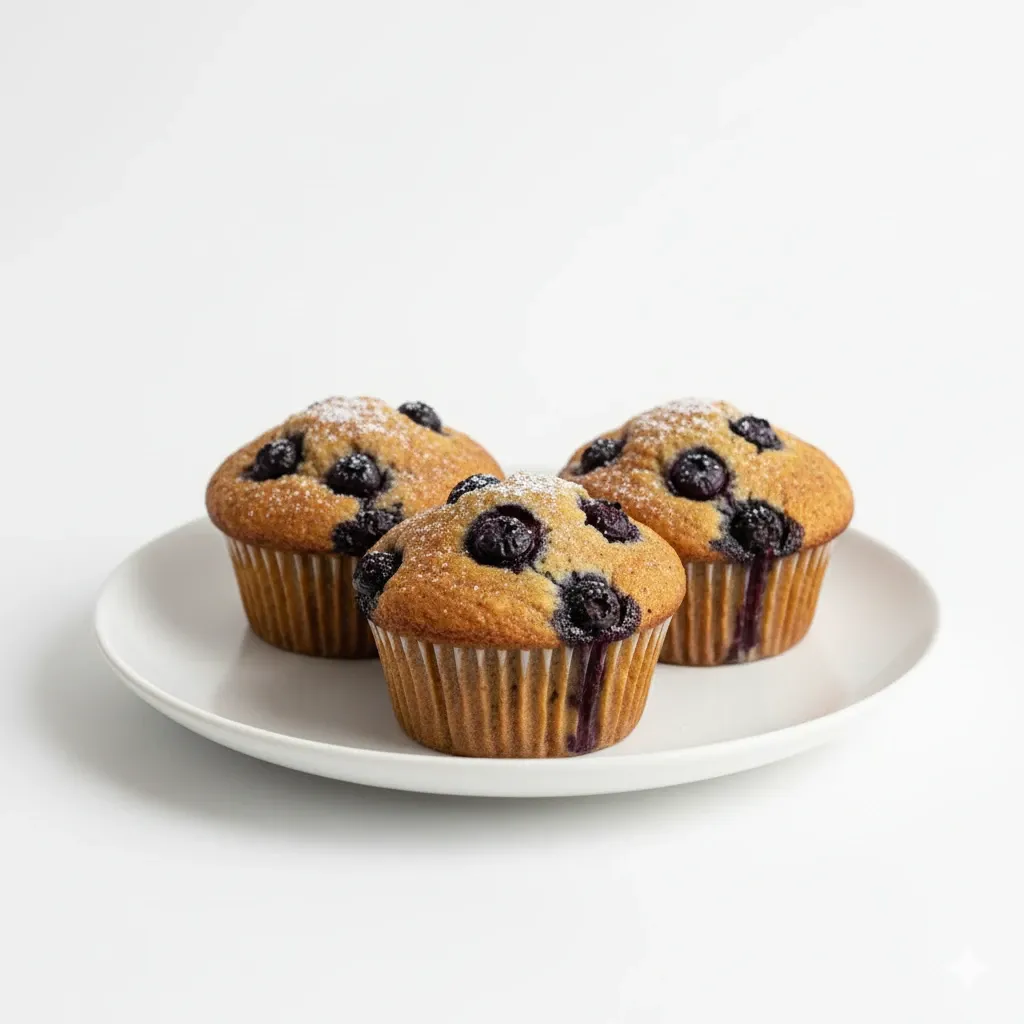 Magdalenas con arándanos sin harinas ni azúcares